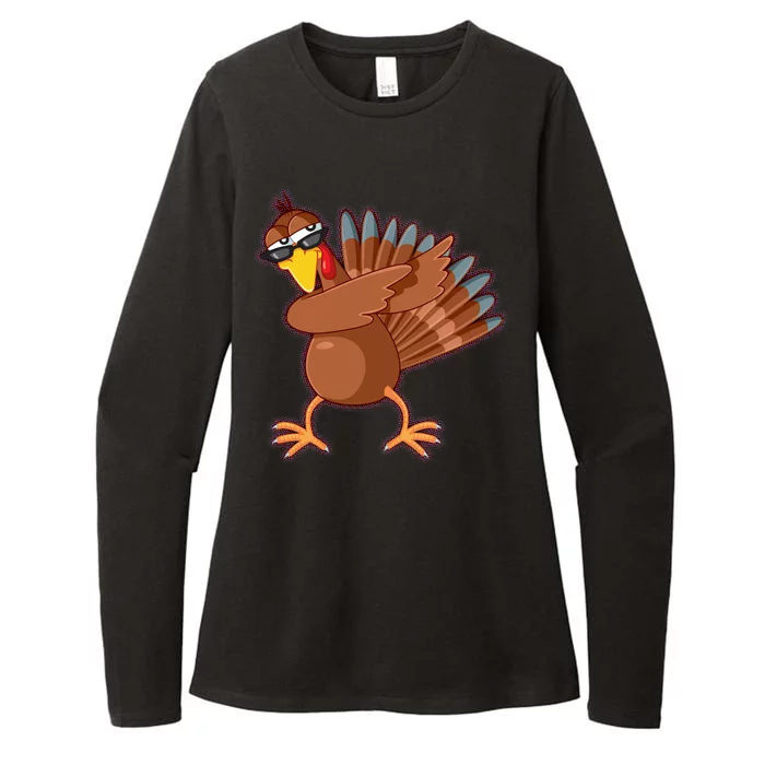 Thanksgiving Dabbing Turkey Womens CVC Long Sleeve Shirt