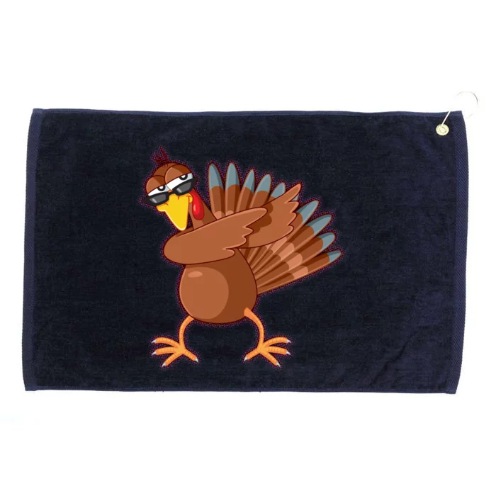 Thanksgiving Dabbing Turkey Grommeted Golf Towel