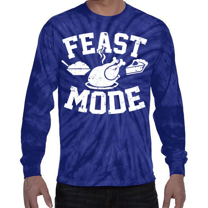 Thanksgiving Feast Mode Tie-Dye Long Sleeve Shirt