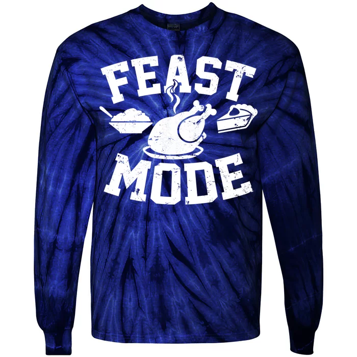 Thanksgiving Feast Mode Tie-Dye Long Sleeve Shirt