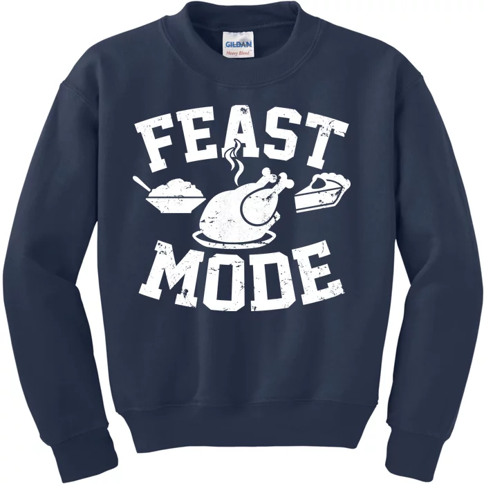 Thanksgiving Feast Mode Kids Sweatshirt