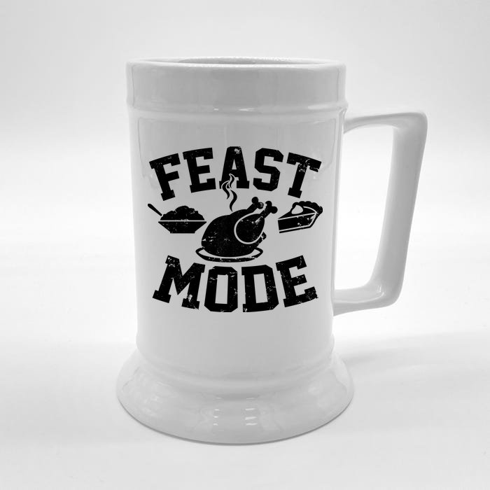 Thanksgiving Feast Mode Front & Back Beer Stein