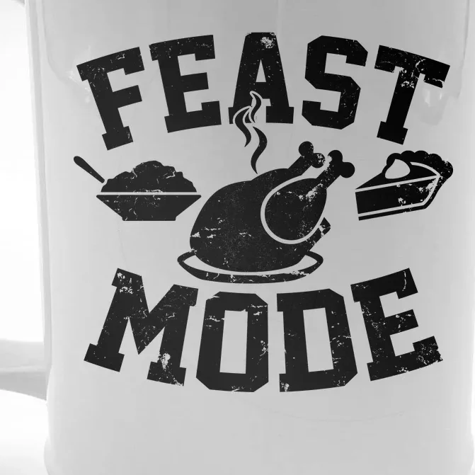 Thanksgiving Feast Mode Front & Back Beer Stein