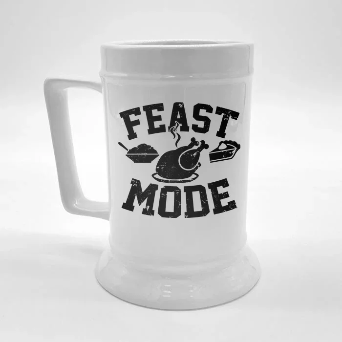 Thanksgiving Feast Mode Front & Back Beer Stein