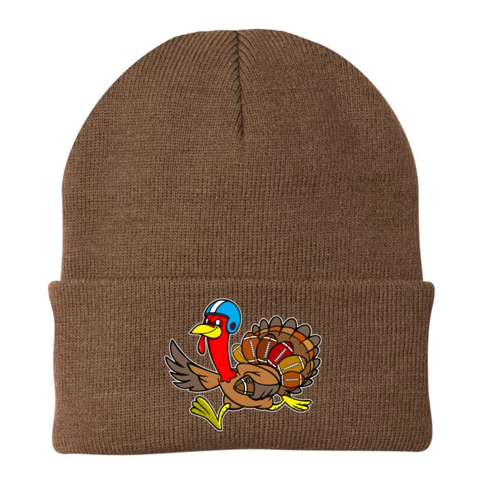 Thanksgiving Football Turkey Knit Cap Winter Beanie