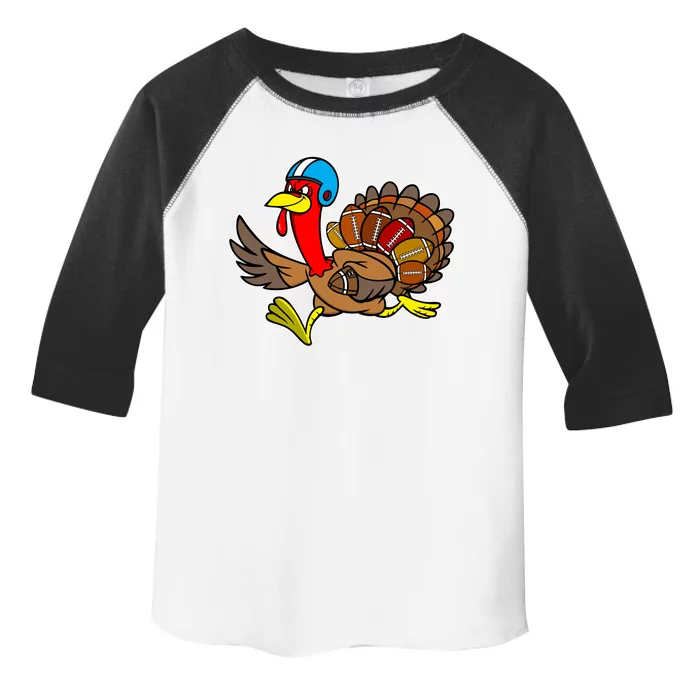 Thanksgiving Football Turkey Toddler Fine Jersey T-Shirt