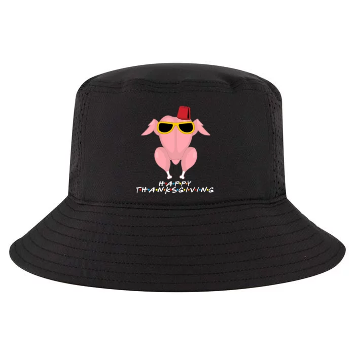 Thanksgiving Friends Funny Turkey Head Cool Comfort Performance Bucket Hat