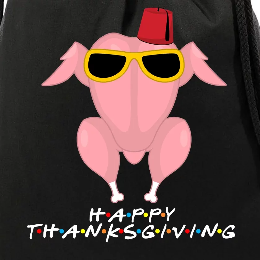 Thanksgiving Friends Funny Turkey Head Drawstring Bag