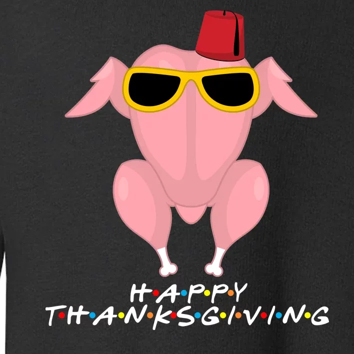 Thanksgiving Friends Funny Turkey Head Toddler Sweatshirt