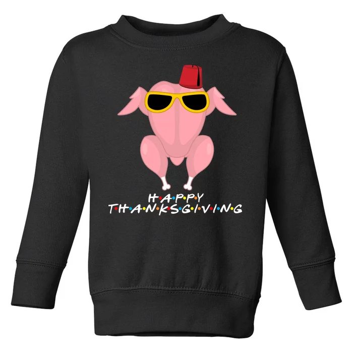 Thanksgiving Friends Funny Turkey Head Toddler Sweatshirt