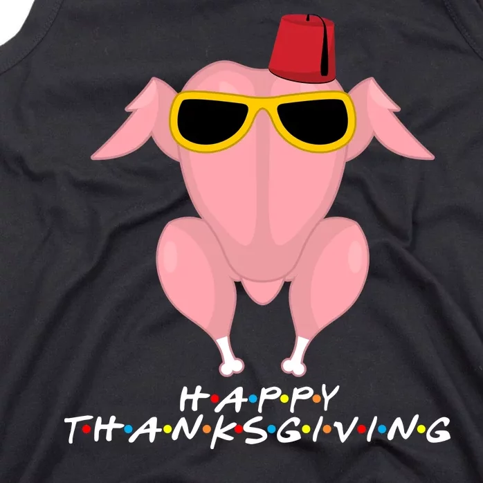 Thanksgiving Friends Funny Turkey Head Tank Top