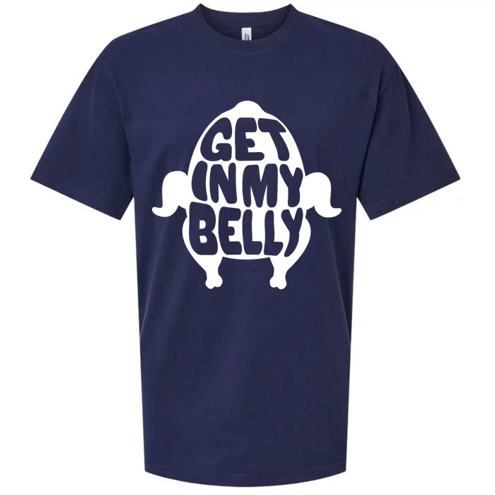 Thanksgiving Get In My Belly Sueded Cloud Jersey T-Shirt