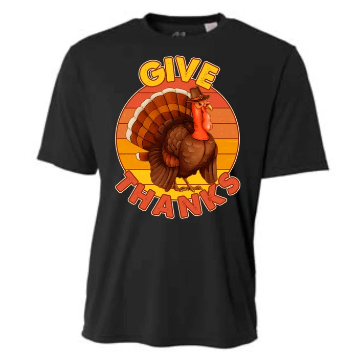 Thanksgiving Give Thanks Emblem Cooling Performance Crew T-Shirt