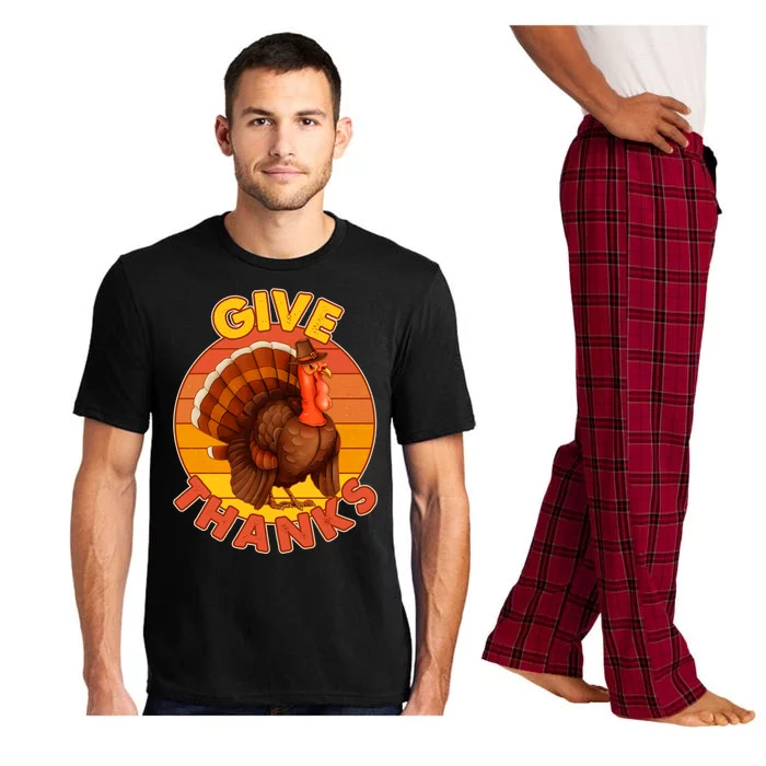 Thanksgiving Give Thanks Emblem Pajama Set