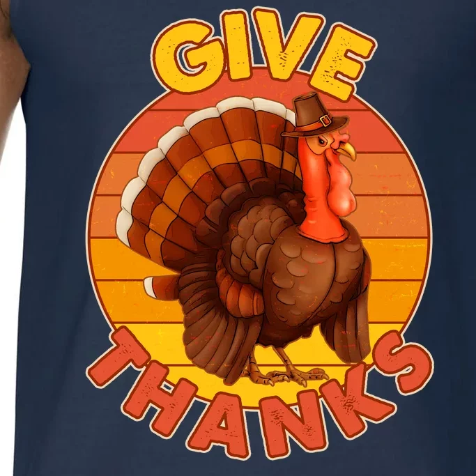 Thanksgiving Give Thanks Emblem Comfort Colors® Tank Top