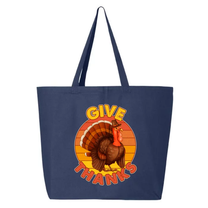 Thanksgiving Give Thanks Emblem 25L Jumbo Tote