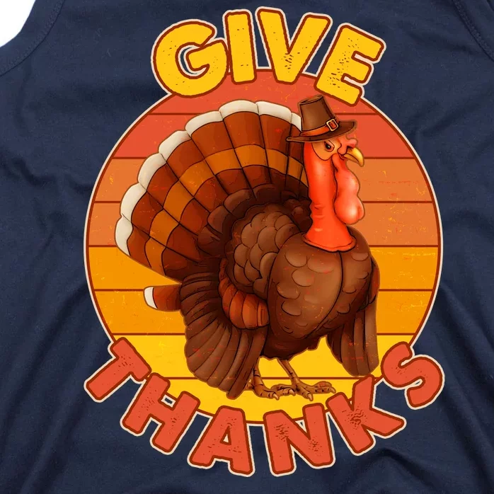 Thanksgiving Give Thanks Emblem Tank Top