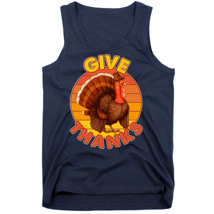 Thanksgiving Give Thanks Emblem Tank Top