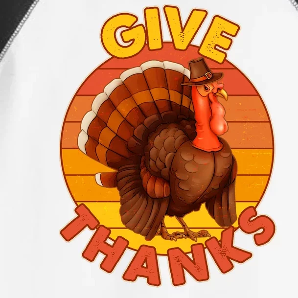 Thanksgiving Give Thanks Emblem Toddler Fine Jersey T-Shirt