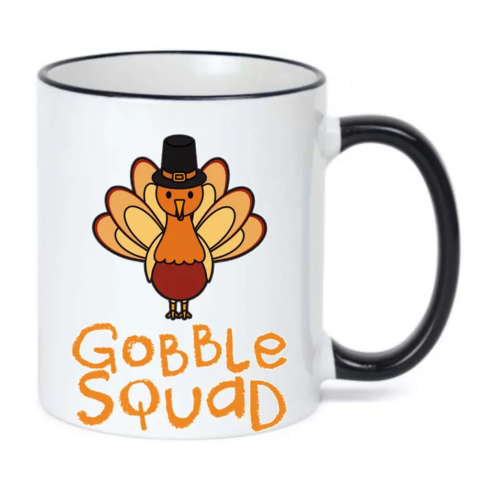 Thanksgiving Gobble Squad Black Color Changing Mug