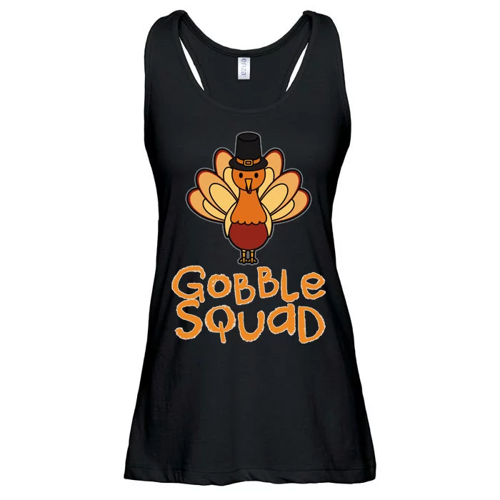 Thanksgiving Gobble Squad Ladies Essential Flowy Tank