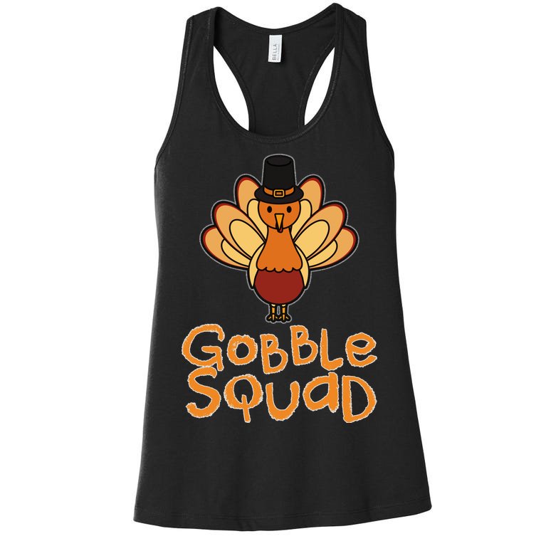 Thanksgiving Gobble Squad Women's Racerback Tank