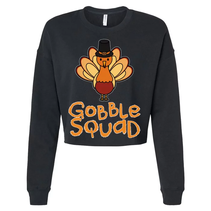 Thanksgiving Gobble Squad Cropped Pullover Crew