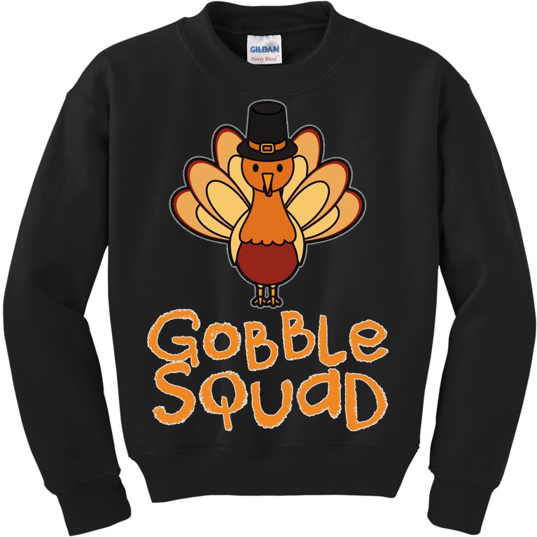 Thanksgiving Gobble Squad Kids Sweatshirt
