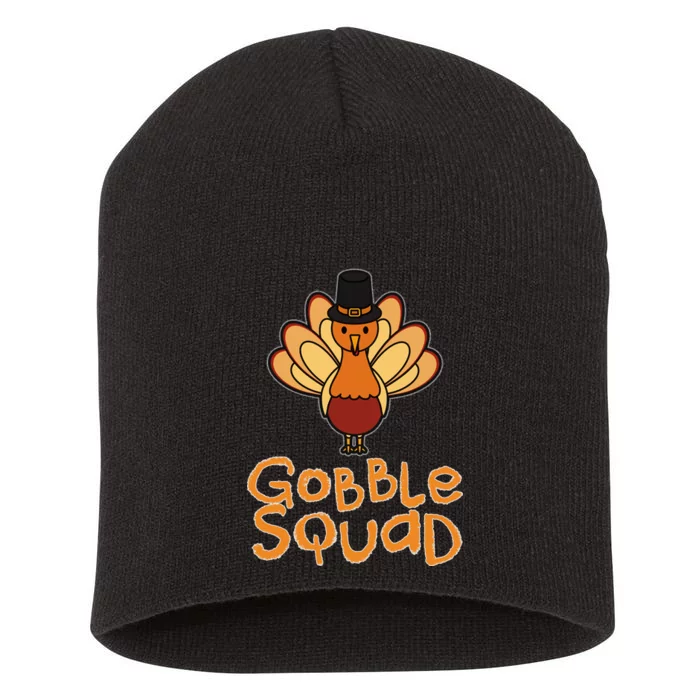 Thanksgiving Gobble Squad Short Acrylic Beanie