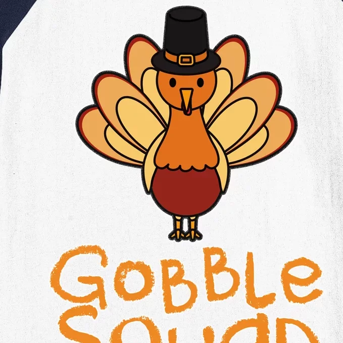 Thanksgiving Gobble Squad Baseball Sleeve Shirt