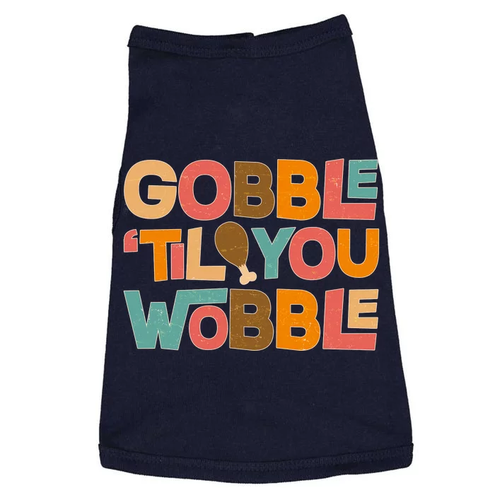 Thanksgiving Gobble 'Til You Wobble Dinner Vintage Doggie Tank