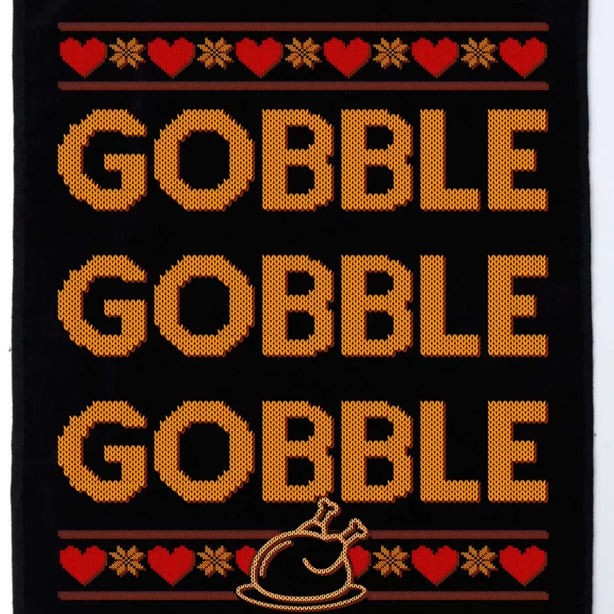 Thanksgiving Gobble X3 Ugly Sweater Platinum Collection Golf Towel