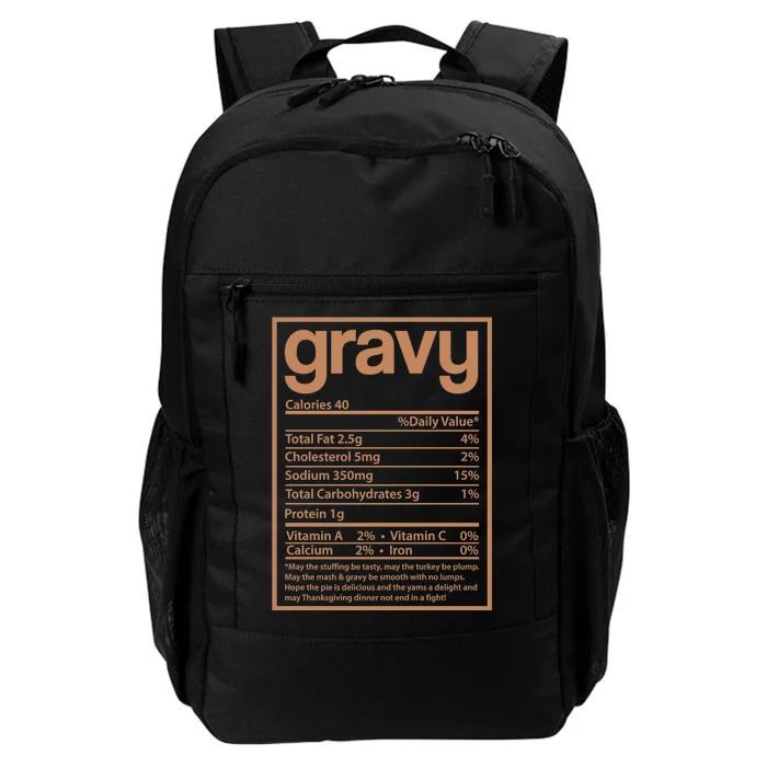 Thanksgiving Gravy Nutrition Facts Daily Commute Backpack