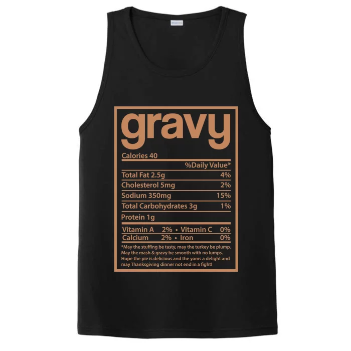 Thanksgiving Gravy Nutrition Facts Performance Tank