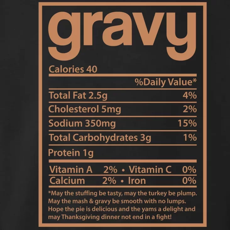 Thanksgiving Gravy Nutrition Facts Toddler Hoodie