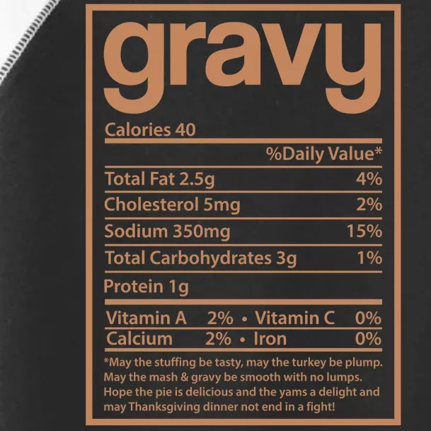 Thanksgiving Gravy Nutrition Facts Toddler Fine Jersey T-Shirt