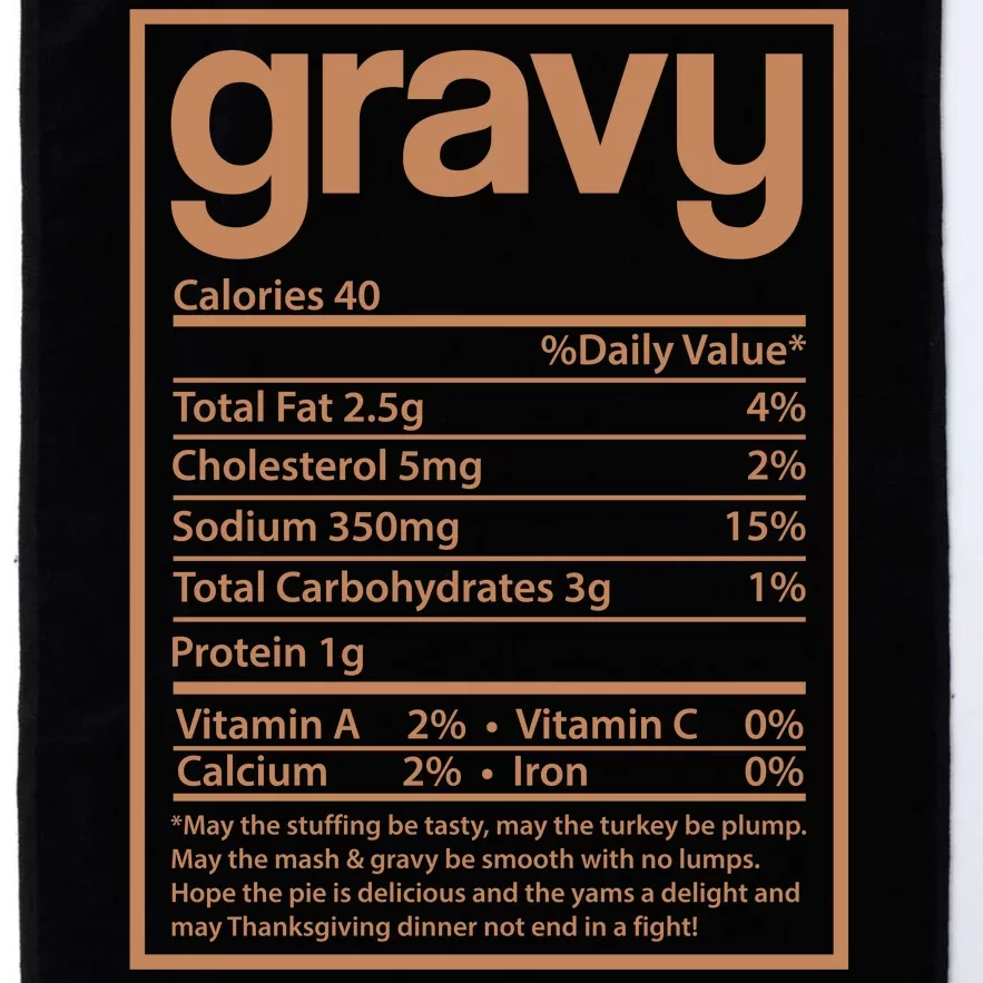 Thanksgiving Gravy Nutrition Facts Platinum Collection Golf Towel