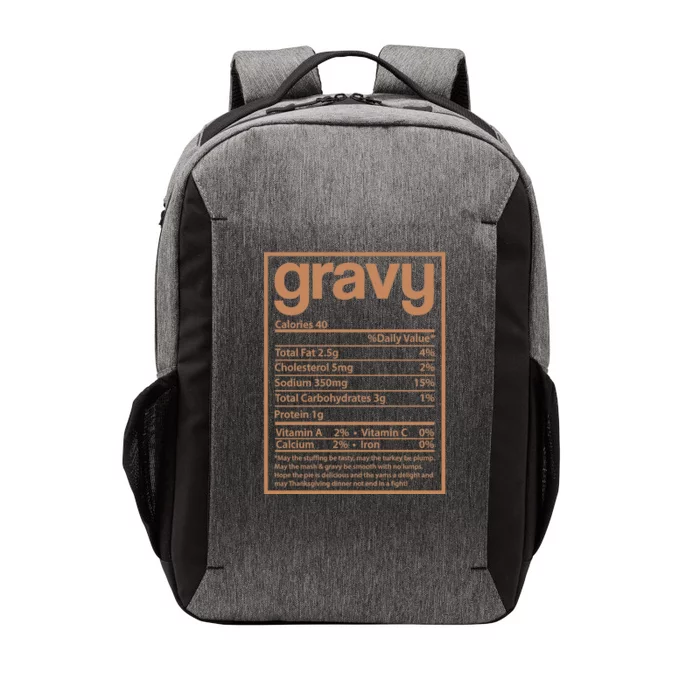 Thanksgiving Gravy Nutrition Facts Vector Backpack