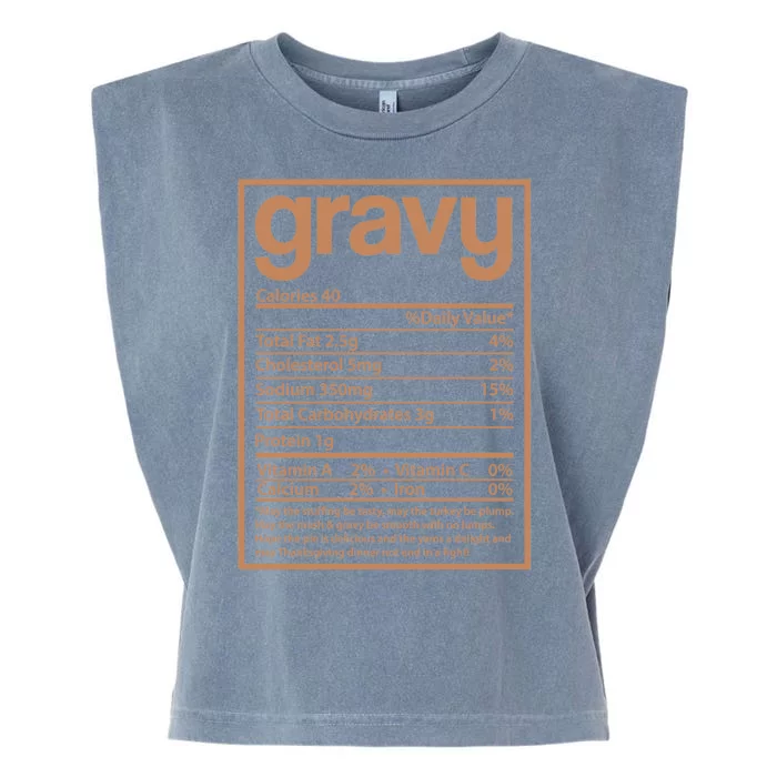 Thanksgiving Gravy Nutrition Facts Garment-Dyed Women's Muscle Tee