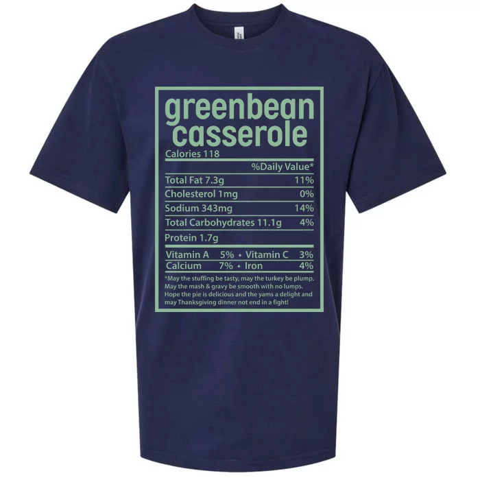 Thanksgiving Greenbean Casserole Nutrition Facts Sueded Cloud Jersey T-Shirt