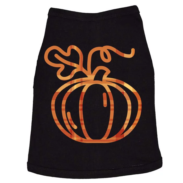 Thanksgiving Halloween Pumpkin Fall Autumn Plaid Doggie Tank