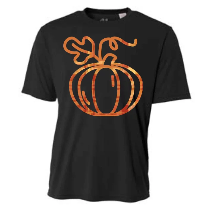 Thanksgiving Halloween Pumpkin Fall Autumn Plaid Cooling Performance Crew T-Shirt