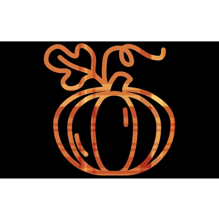 Thanksgiving Halloween Pumpkin Fall Autumn Plaid Bumper Sticker