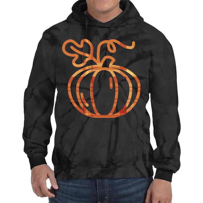 Thanksgiving Halloween Pumpkin Fall Autumn Plaid Tie Dye Hoodie