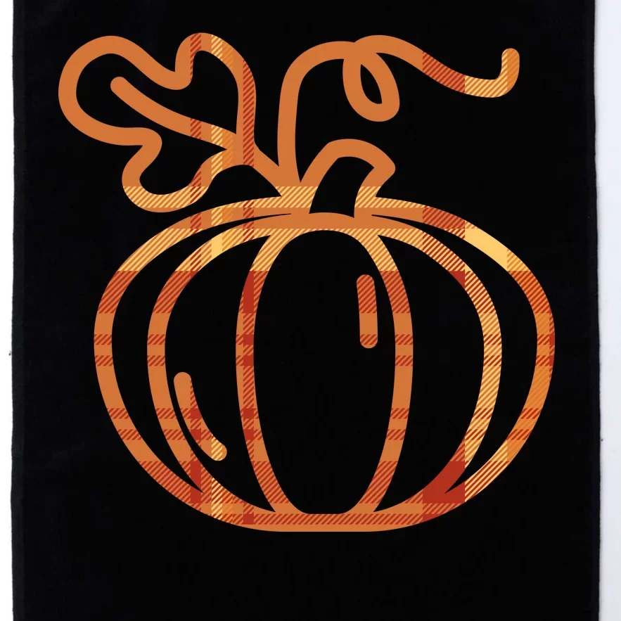 Thanksgiving Halloween Pumpkin Fall Autumn Plaid Platinum Collection Golf Towel