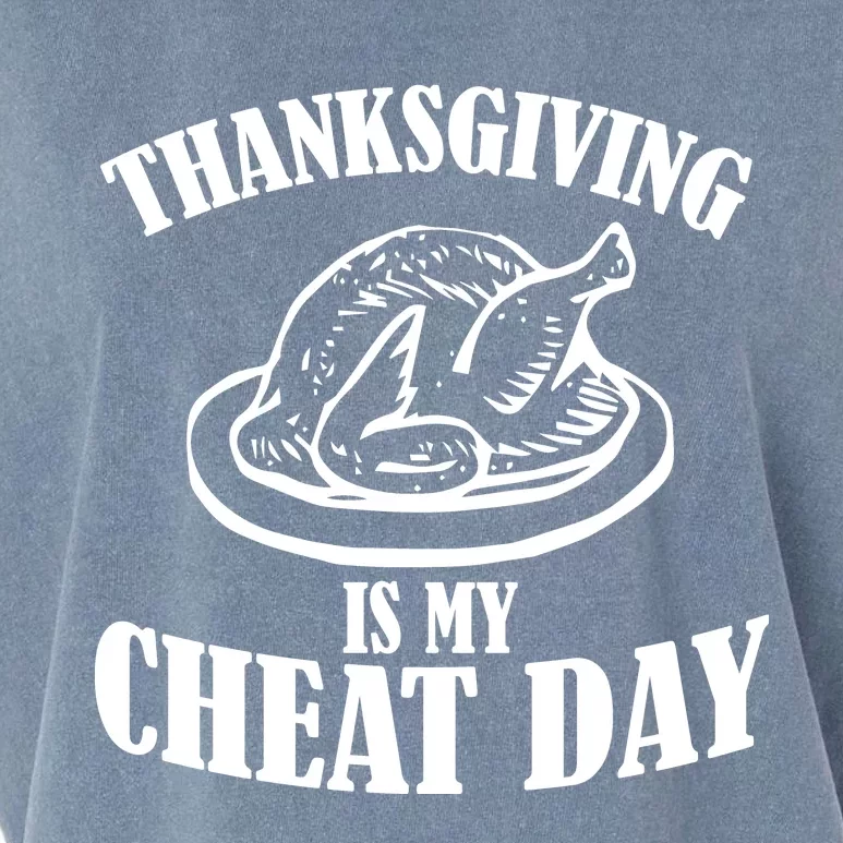 Thanksgiving is My Cheat Day Garment-Dyed Women's Muscle Tee