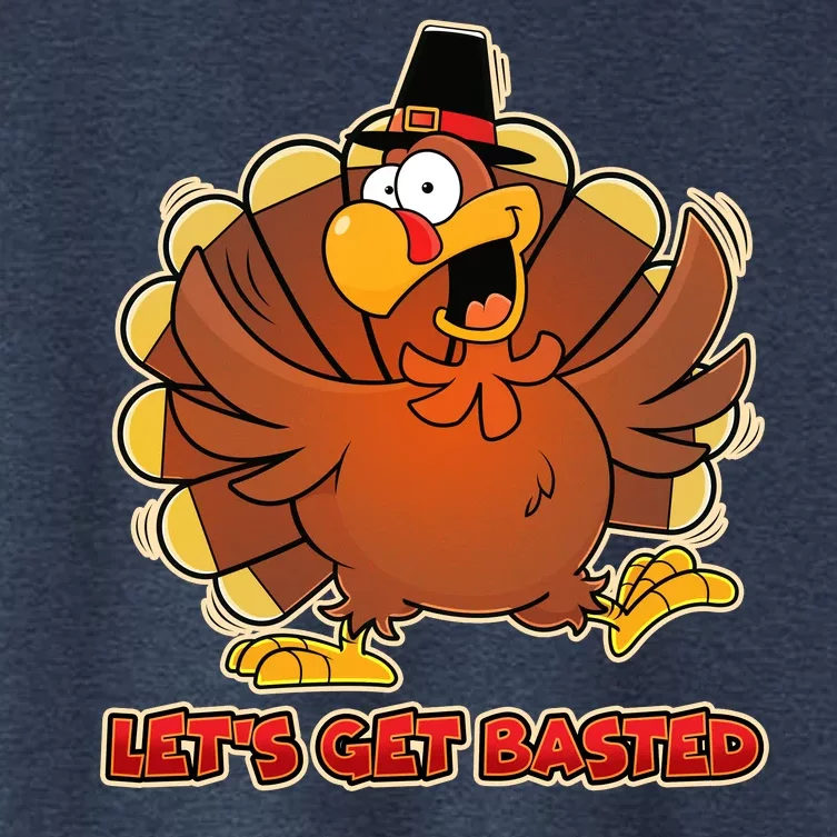 Thanksgiving Let's Get Basted Women's Crop Top Tee