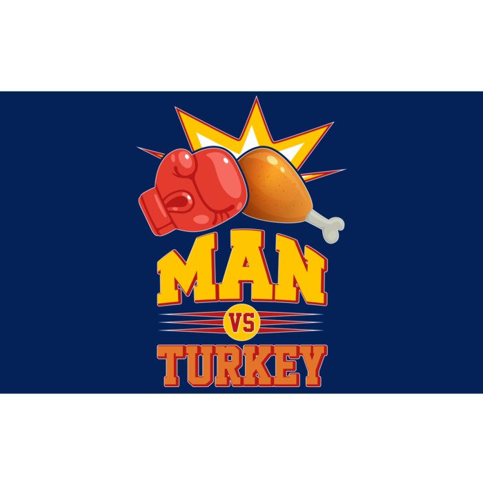 Thanksgiving Man Vs Turkey Fight Bumper Sticker