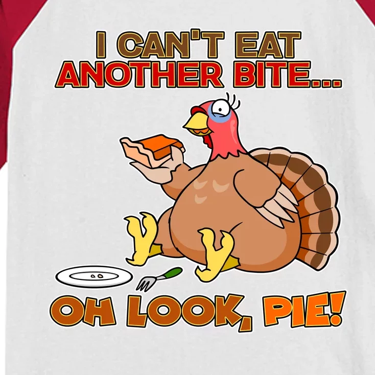 Thanksgiving Oh Look Pie! Kids Colorblock Raglan Jersey