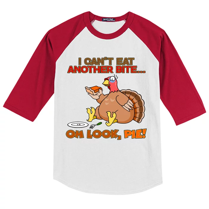 Thanksgiving Oh Look Pie! Kids Colorblock Raglan Jersey